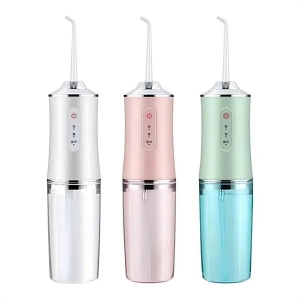 Higiene Oral Completa com Irrigador Dental – 220ml Portátil Recarregável Jato Bocal F7 para Dentes e Gengiva