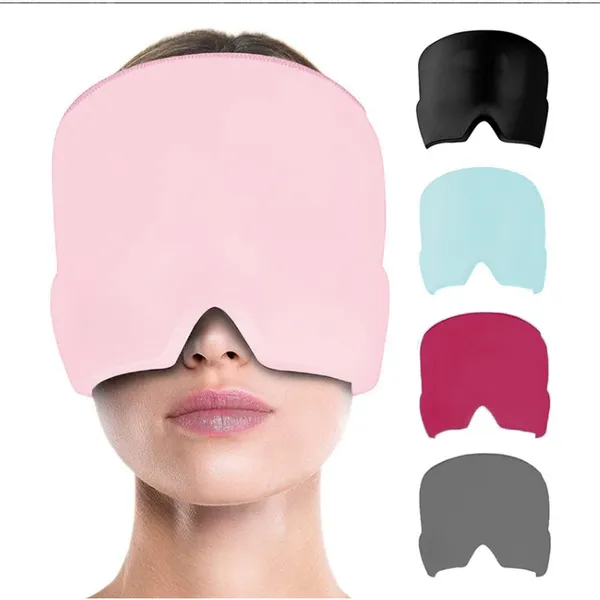 Touca Terapêutica de Gel para Uso Quente ou Frio – Máscara para Cabeça e Olhos