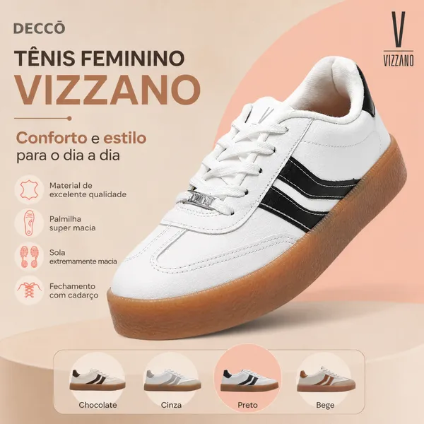 Sapato Feminino Vizzano Casual Macio com Solado Antiderrapante