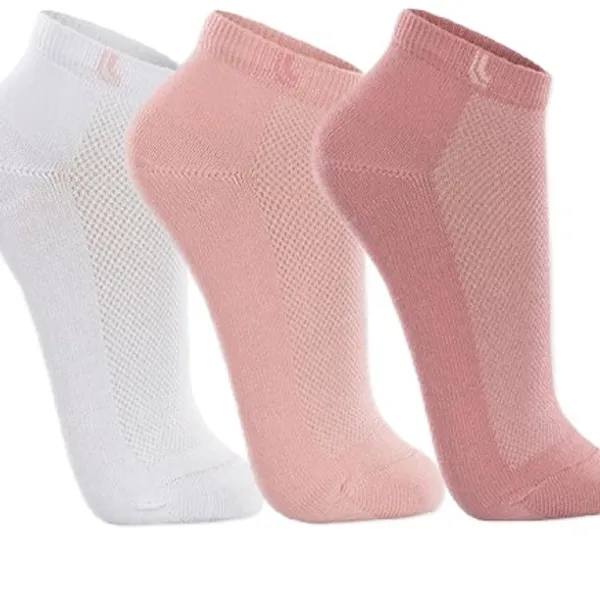 Kit com 3 Pares de Meias em Algodão Respirável – Estampas Delicadas