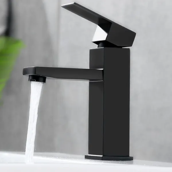 PRATA/PRETO Inox Torneira banheiro Alavanca Moderna Abs Luxo 1/4 De Volta Cromo Premi