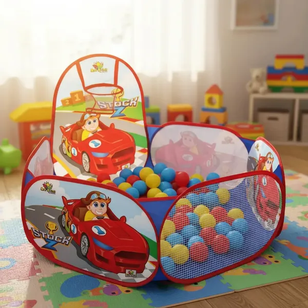 Piscina Infantil De Bolinhas Com Cestinha Basquete Menino Menina