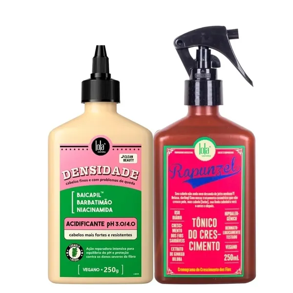 Kit Tônico de Crescimento Rapunzel + Acidificante Densidade – Lola Cosmetics