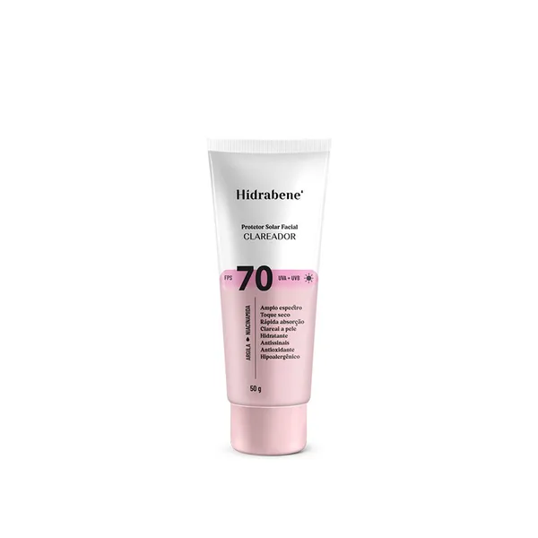 Hidrabene Protetor Solar Clareador Facial FPS 70
