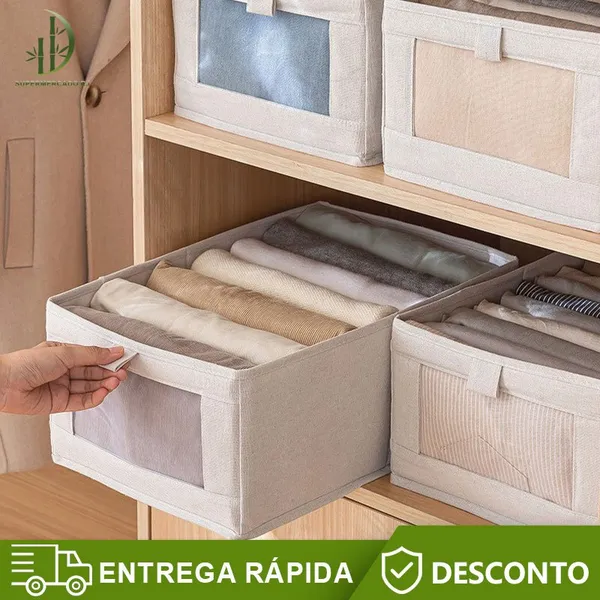 EXTRA GROSSO ORGANIZADOR DE GUARDA-ROUPA DOBRÁVEL PARA ROUPAS E CALÇAS GRANDE DURA ALTO QUALIDADE
