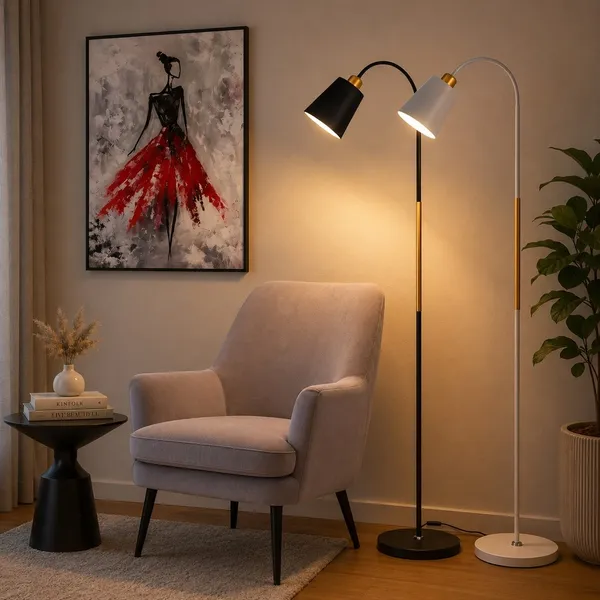 Luminária De Chão Moderna Abajur Pedestral No Piso 150CM Para Sala Quarto ou Escritório