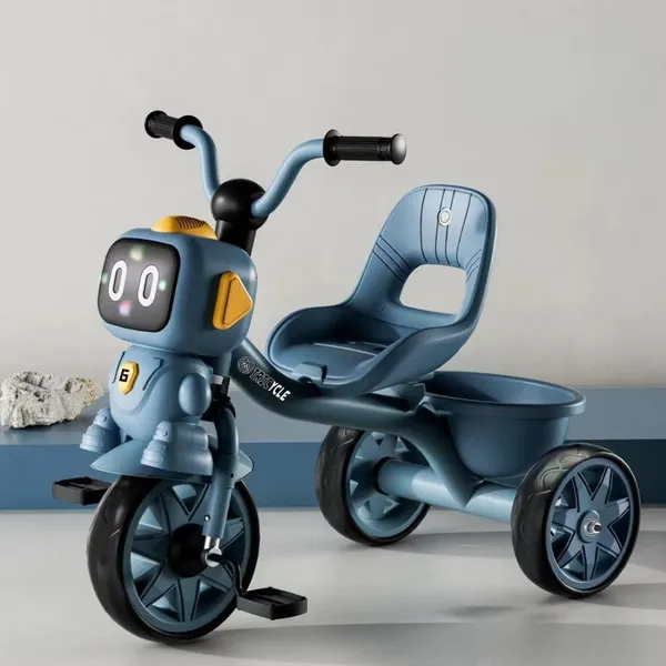 Triciclo Infantil com Painel de Robô e Pedal Deend