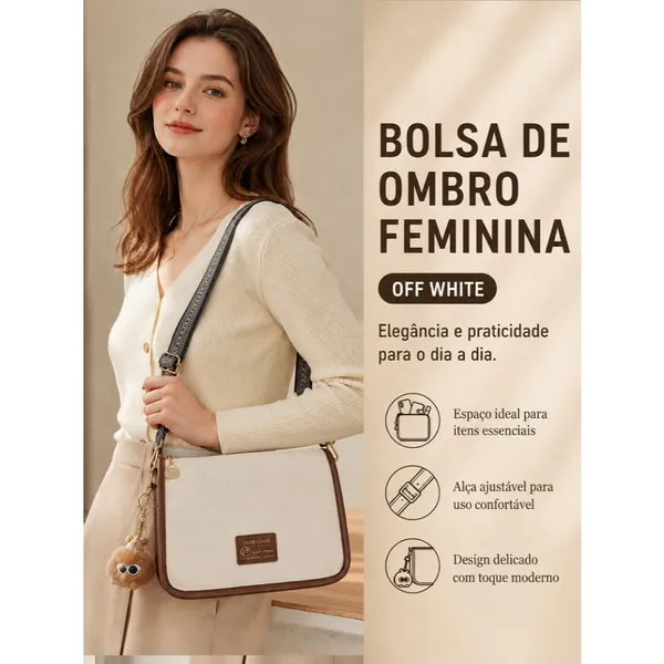 TOMI MITO Bolsa Feminina com Alça Lateral Transversal de Ombro de Couro PU T304