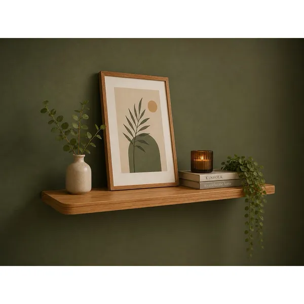 Prateleira arredondada 60x15 suporte invisivel