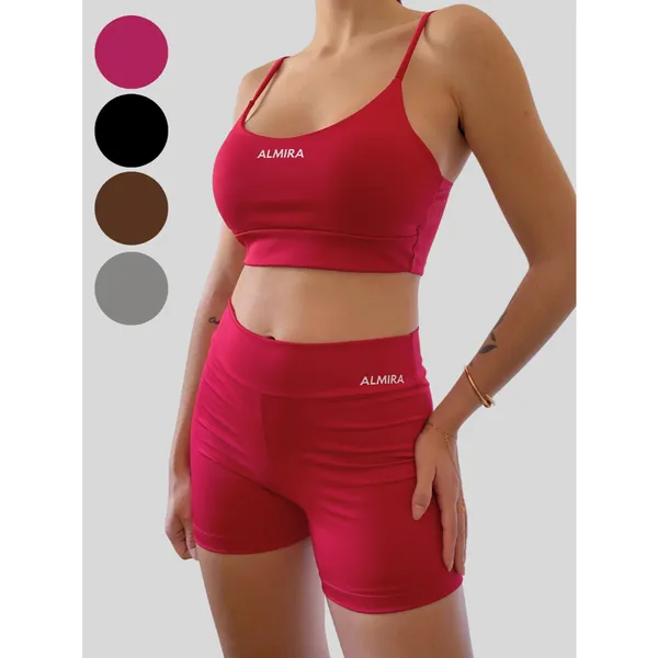 Conjunto Fitness Feminino em Suplex – Top e Short para Academia e Treino