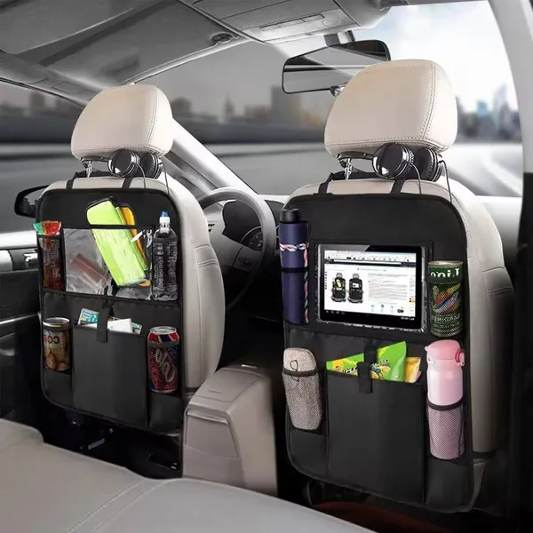 Bolsa de armazenamento multifuncional para encosto de banco de carro