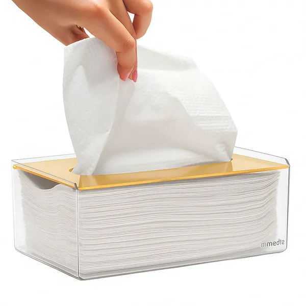 SUPORTE PARA PAPEL TOALHA TAMPA ESPELHADA | PORTA PAPEL TOALHA | SUPORTE PARA LENÇO DOURADO | PORTA LENÇO DOURADO