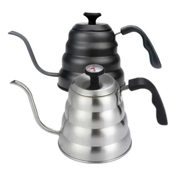 Chaleira Bico De Ganso Fino Barista Cafe C/ Termôtro 1.2 L
