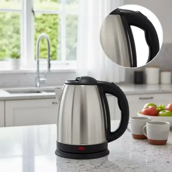 Chaleira Elétrica Inox 1,8L - 110V/220V - Ferve Rápido - Desligamento Automático - Unitermi Atacama