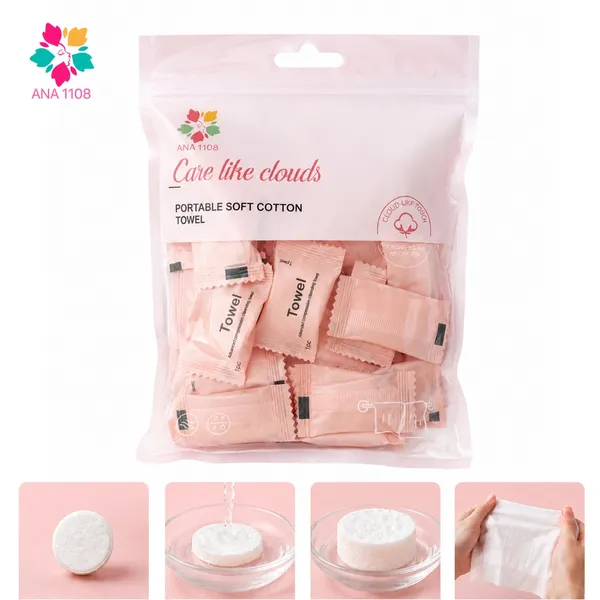 ANA1108 KIT Toalha Desidratada Comprimido Compacta Descartável Multiuso