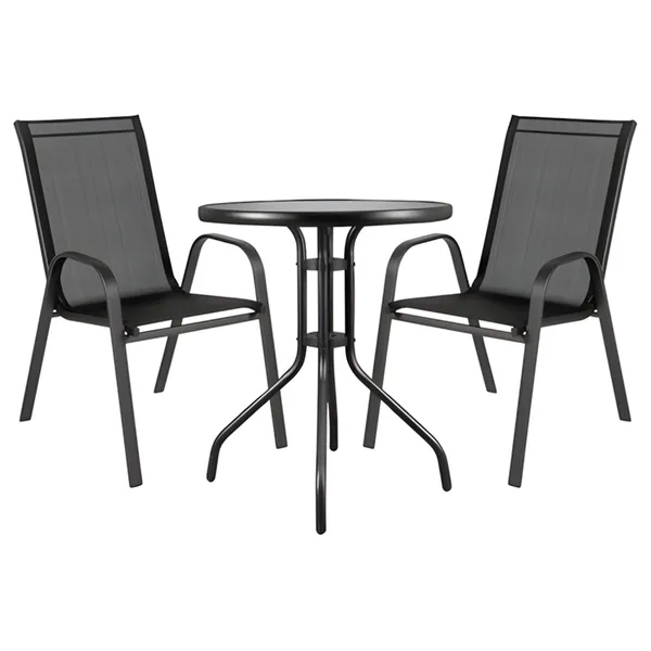 Conjunto De Mesa Com 2 Cadeiras Empoli Em-6021 Para Jardim