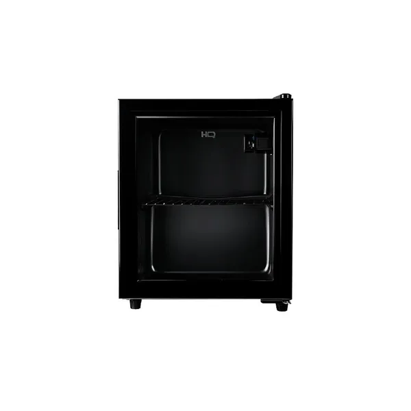 Frigobar Expositor HQ 50L Porta de Vidro Duplo Full Black com Luz Interna e Termostato HQ-50FBPV