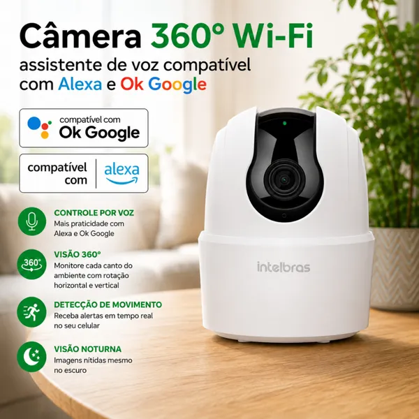 CÂMERA 360° WI-FI INTELBRAS IM360 3MP