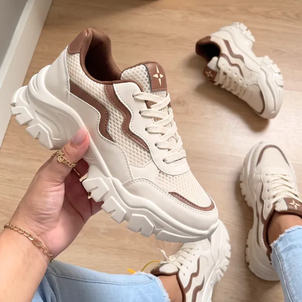 Tênis Feminino Chunky Tratorado Minimalista Solado Alto Dia a Dia-Promoção Envio Relâmpago
