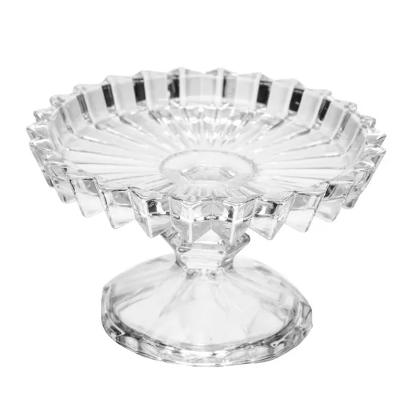 Prato com Pé para Doce Cristal Geneva 14cm Luxo - Wolff