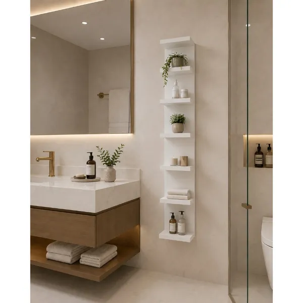 Torre De Prateleira Estante Mdf 170 e 85cm Sala Manicure Salão Banheiro Premium Luxo