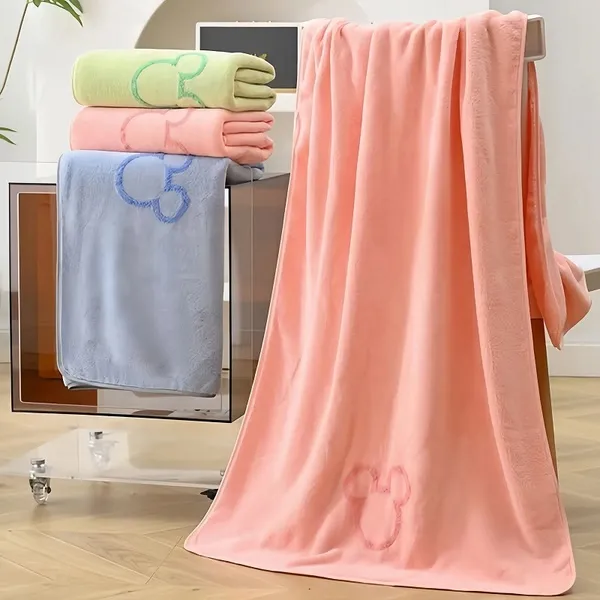 Toalha Mickey Mouse Microfibra 70x140cm – Banho, Praia e Piscina, Secagem Rápida e Macia Adulto Infantil