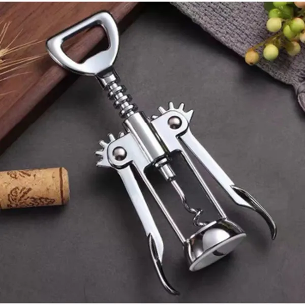 Abridor De Garrafas Saca Rolha Rolhas E Garrafa Mendonza Forte de metal Multiuso 16,5CM