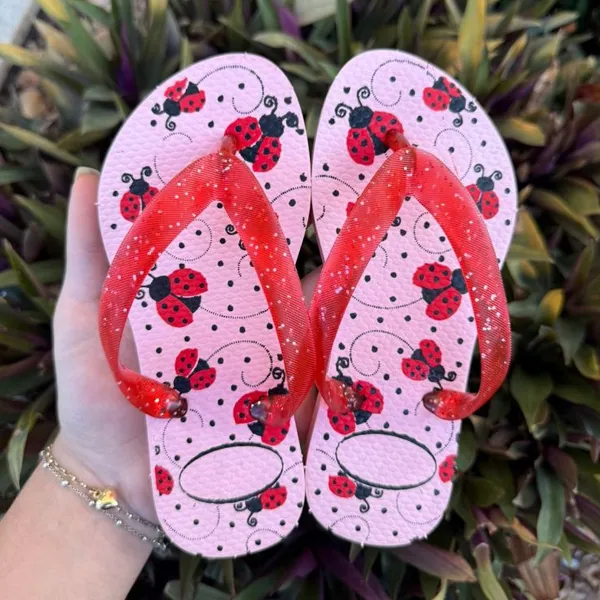 Chinelo Infantil Colorido Personagens Estampado Casual