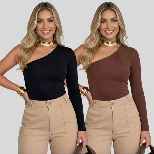Kit 2 Blusas Femininas Mula Manca Manga Longa – Suplex com Forro, Moda Feminina Estilosa