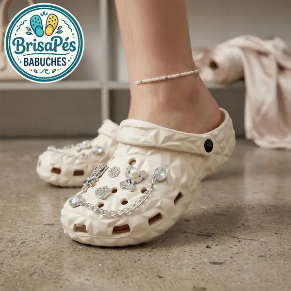 Babuche EVA Casual Textura Diamante 3D