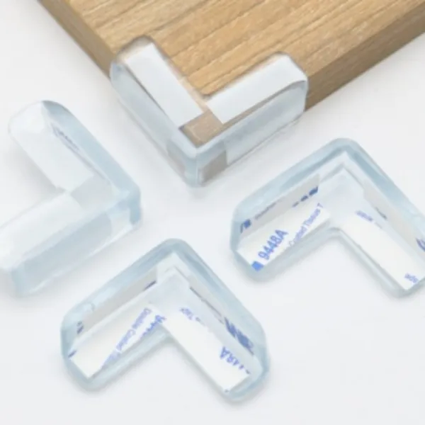 Kit 12 Protetor Quina De Mesa Em Silicone Com Adesivo Para Móveis Quarto Cozinha Promoção