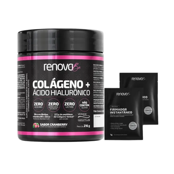 Kit Colágeno Verisol Renova Be 216g +  Sachês Sérum Firmador | Ácido Hialurônico e Biotina