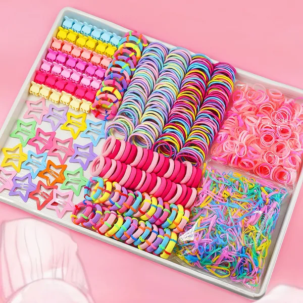 Conjunto De Gravata De Cabelo Colorida
