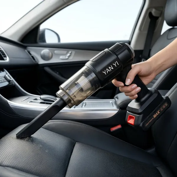 Aspirador Portátil  Sem Fio 9000Pa Soprador 2em1 6 Bicos Filtro HEPA Carro Casa Sofá Pelos CHEFD