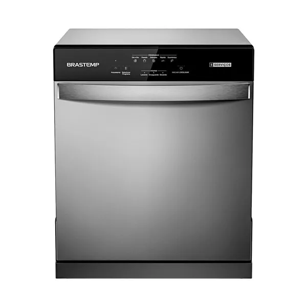 LAVA LOUÇAS 8 SERVIÇOS BRASTEMP CINZA - BLF08BS