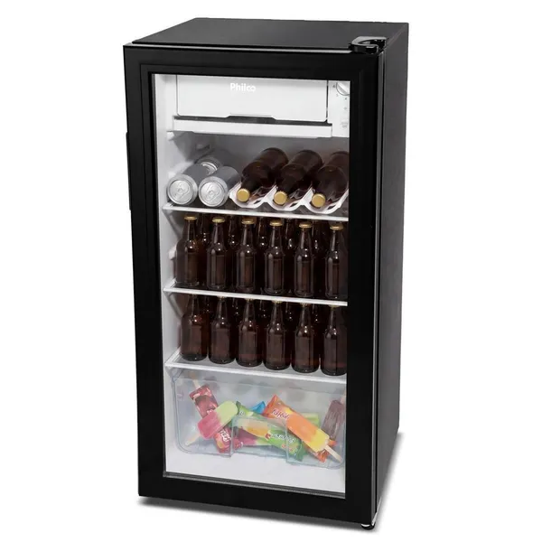 Frigobar Philco 85L Preto 7 Níveis de Temperatura PFG105PG
