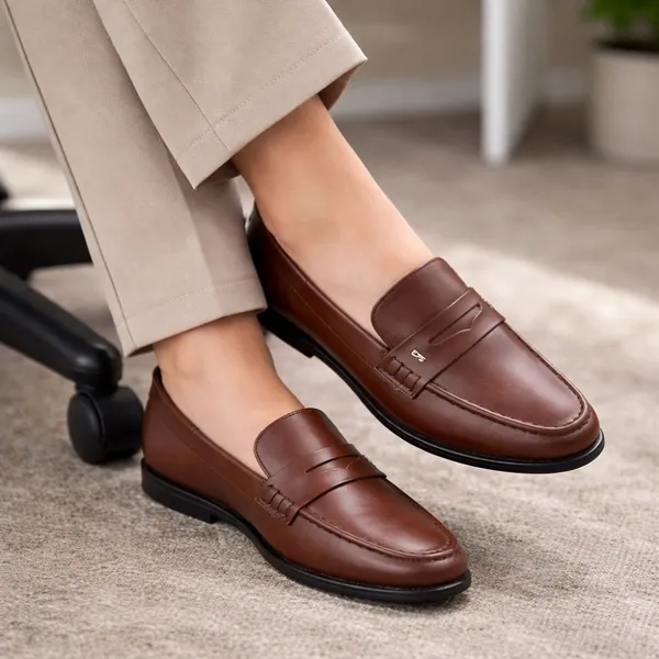 Mocassim Feminino 100% Couro Legítimo Loafer Macio Confortável Leve Elegante Envio Rápido