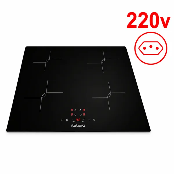 Cooktop de Indução Itatiaia Master 4Q 220V – Painel Digital, 4 Zonas de Cozimento, Alta Potência