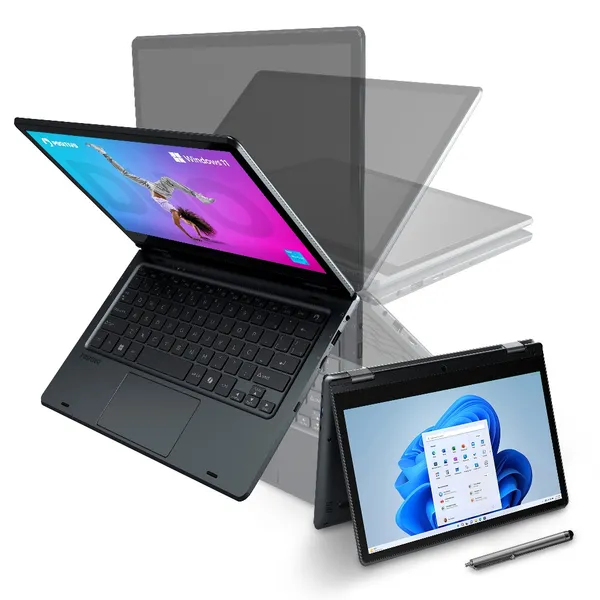 Notebook 2 em 1 Positivo Duo Intel Celeron  N4500 4GB 128GB W11 Home 11" HD IPS com caneta - Cinza