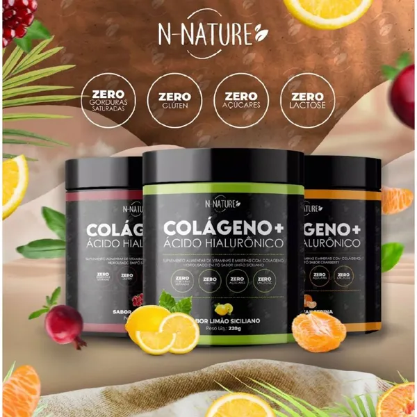 Kit 3 Pote Colágeno + Ácido Hialurônico 216g Mega Oferta + Frete Grátis