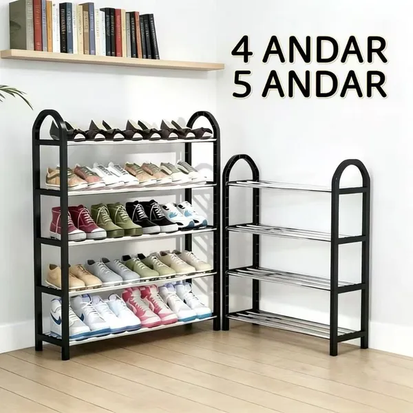 4/5 Andares Sapateira Multiuso Desmontável Organizadora de Sapatos e Tênis 8/10 Pares Para Livros e Brinquedos