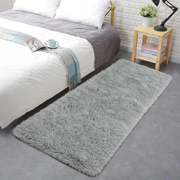 Tapete Passadeira Peludo 2,00m X 0,60cm Bege Mesclado