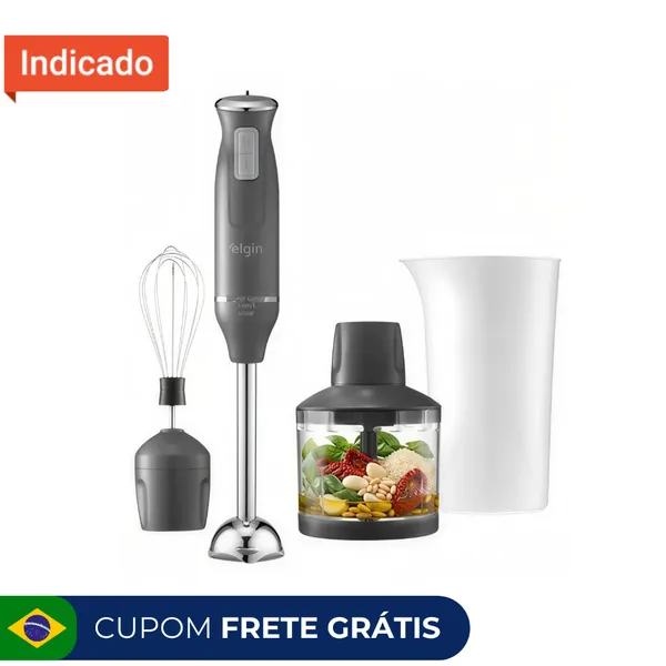 Mixer 3 Em 1 600w Power Inox  Elgin Lunar - Batedor Processador