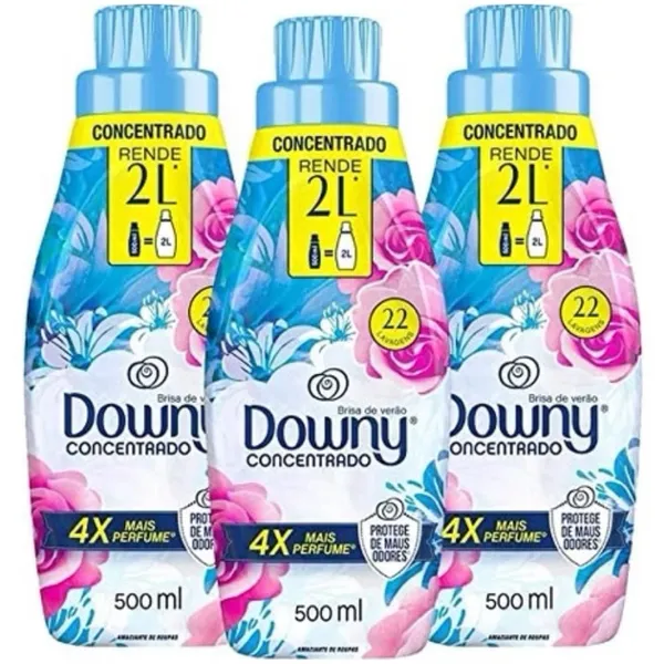 Kit 3 Amaciantes Downy Concentrado Brisa de Verão 500ml