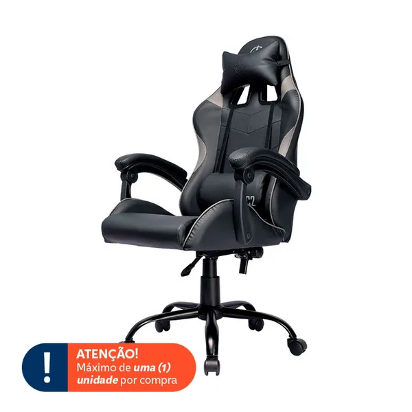 CADEIRA GAMER TGT HERON TC2 , FÁCIL LIMPEZA, RECLINÁVEL 120 KG, PRETO, TGT-HRTC-BL03