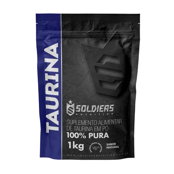 L-Taurina Suplemento Nutricional 100% Pura Importada - Soldiers Nutrition Aminoácido Recuperação Muscular