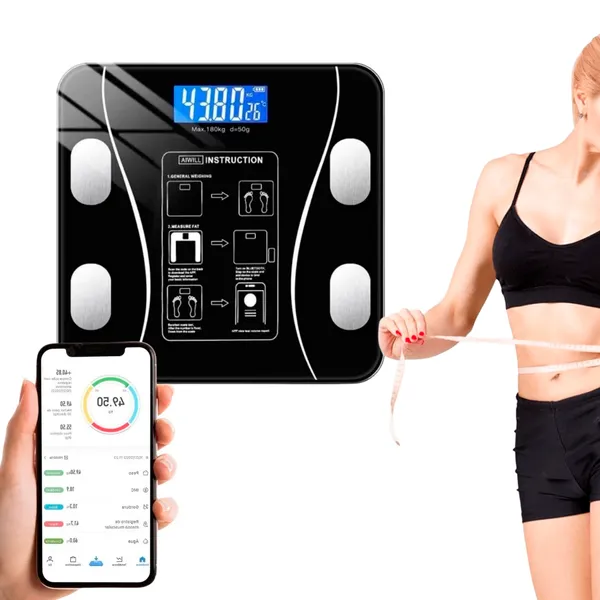 Balança Digital Medidora Corporal Bioimpedância até 180kg Oliver Home