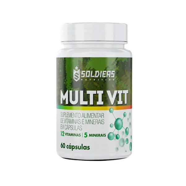 Multivitamínico 60 Caps 5 Minerais 12 Vitaminas Soldiers Nutrition Completo Saúde Imunidade Energia