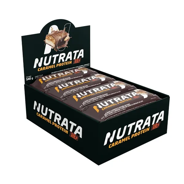 Barra de Proteína Caramel Protein 45g Display C/12 Un - Nutrata