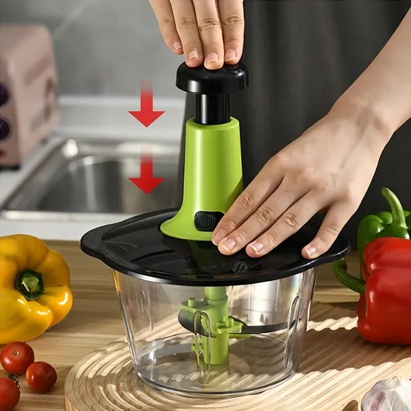 Processador de alimentos com Três Lâminas Mixer e Trava de Segurança Manual 1.5L